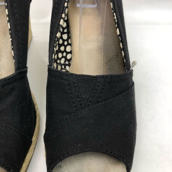 TOMS Canvas Espadrille wedge shoes - Picture 4 of 8